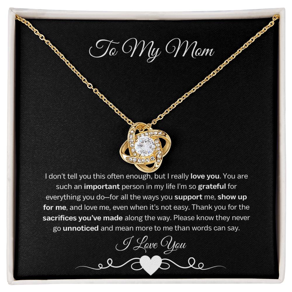 More Than a Card – A Heartfelt Mother's Day Gift Love Knot Necklace