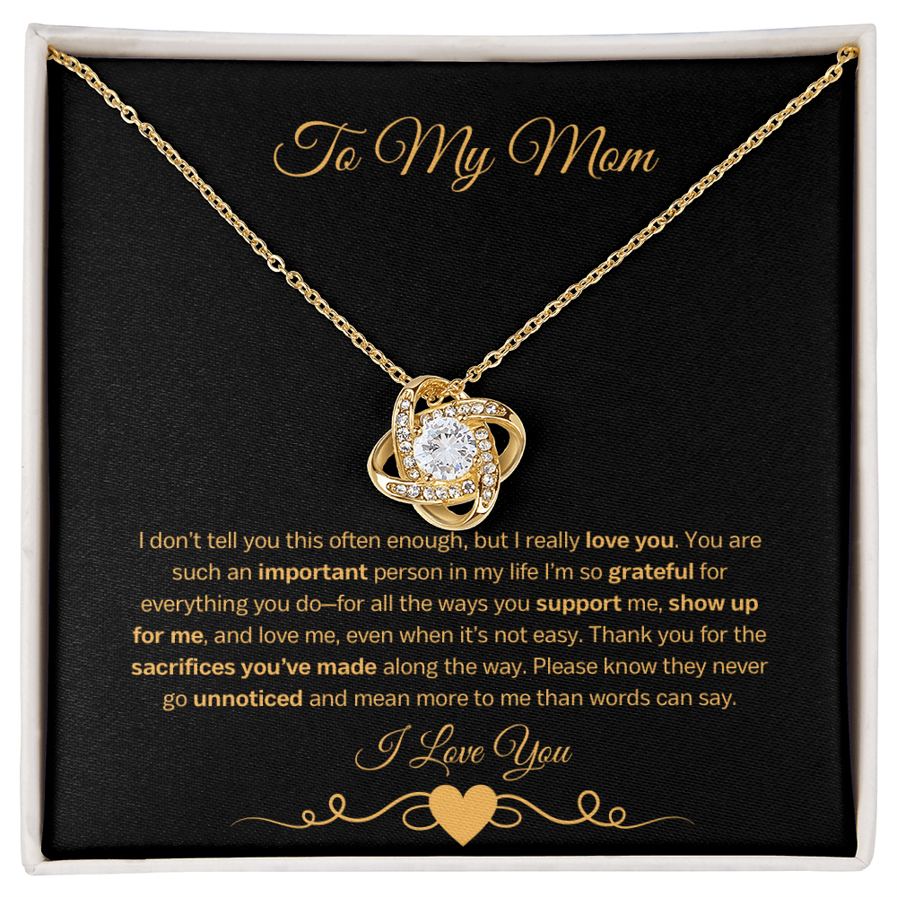 More Than a Card – A Heartfelt Mother's Day Gift Love Knot Necklace