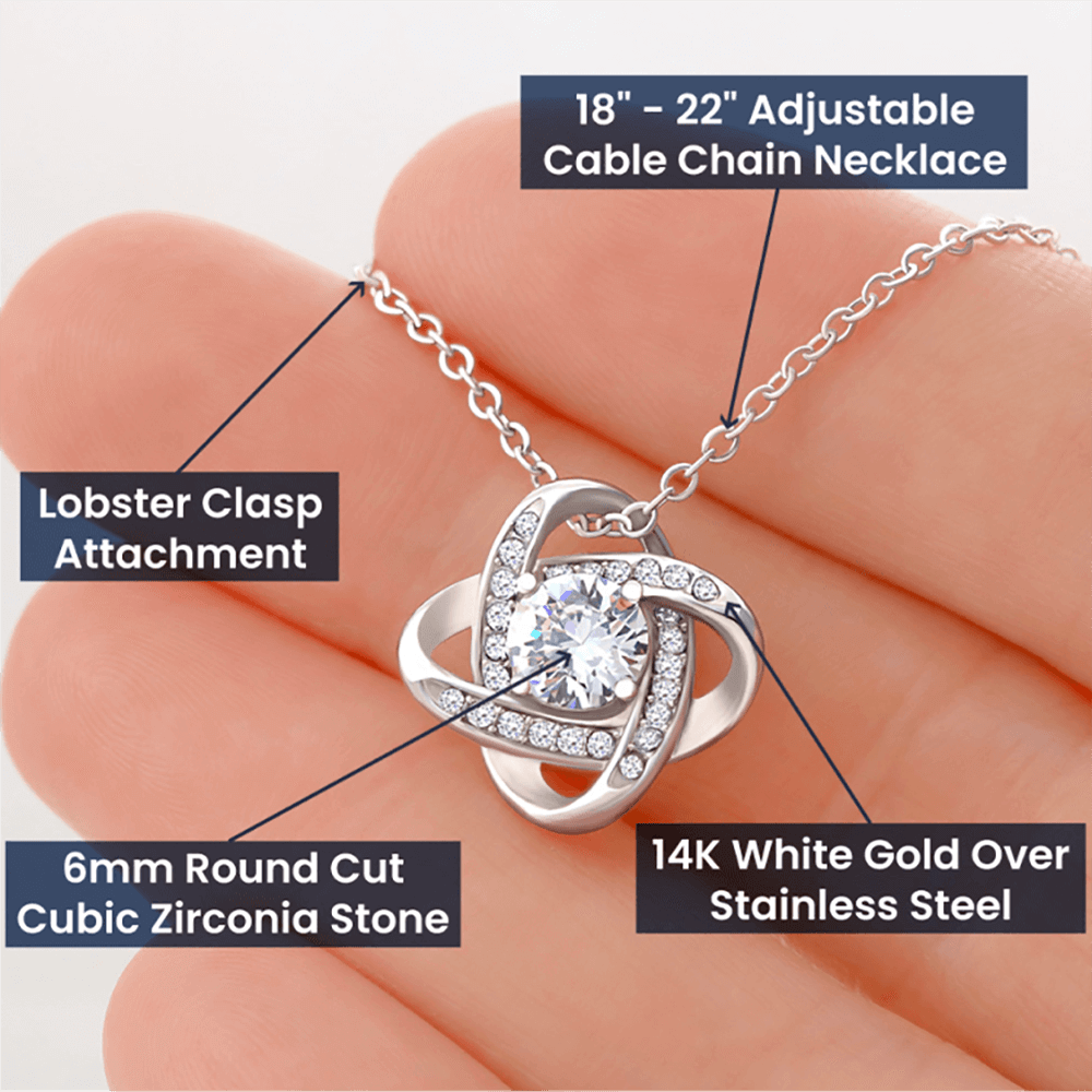 “You Are Enough” Love Knot Necklace