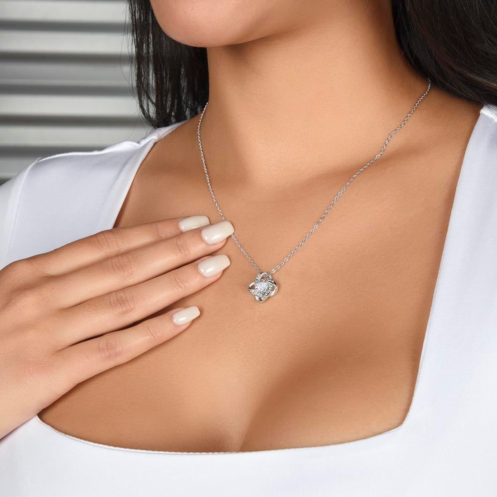 “You Are Enough” Love Knot Necklace