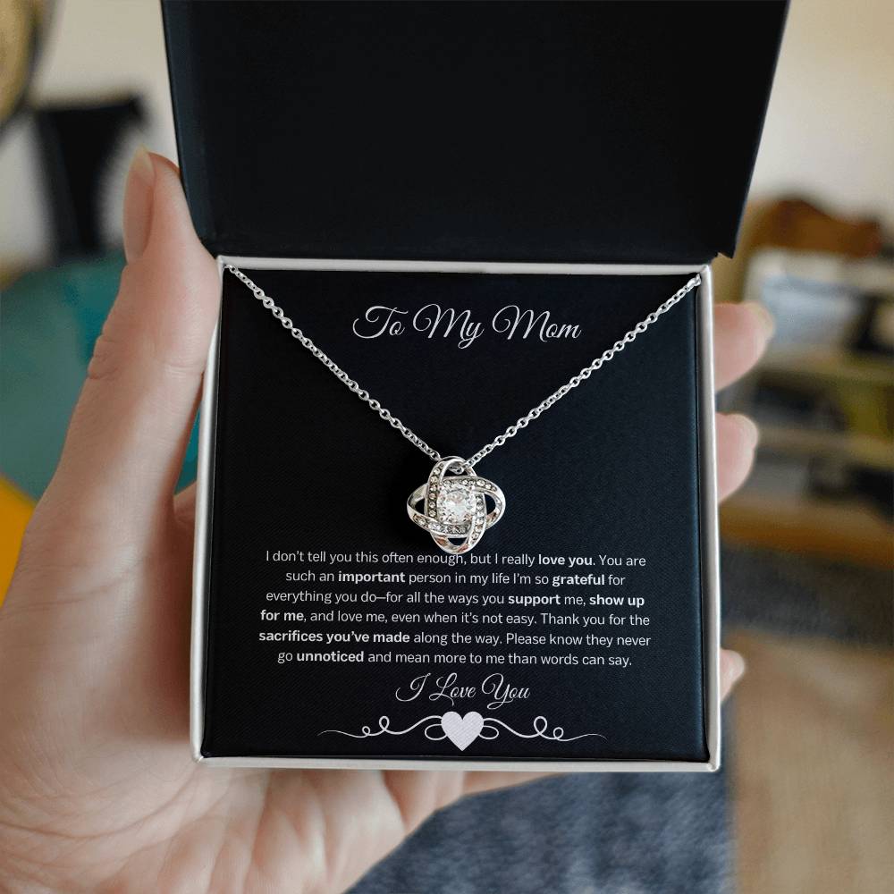More Than a Card – A Heartfelt Mother's Day Gift Love Knot Necklace