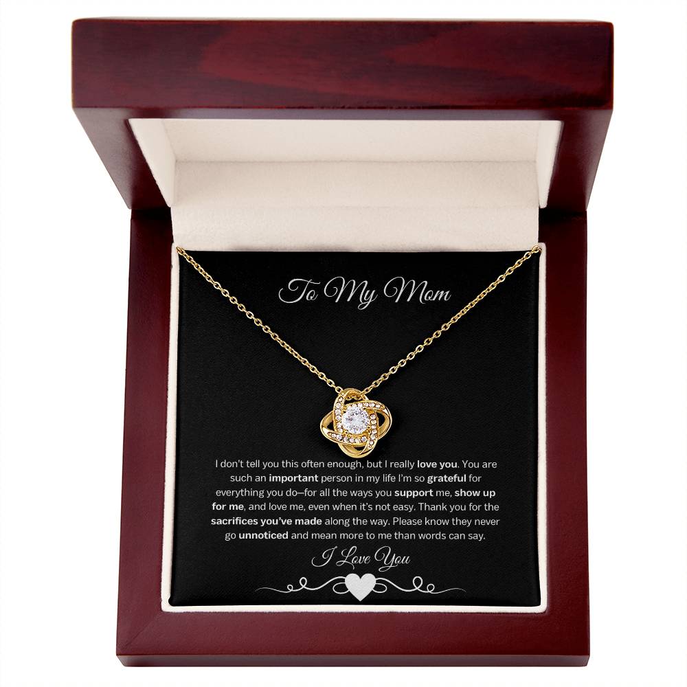 More Than a Card – A Heartfelt Mother's Day Gift Love Knot Necklace