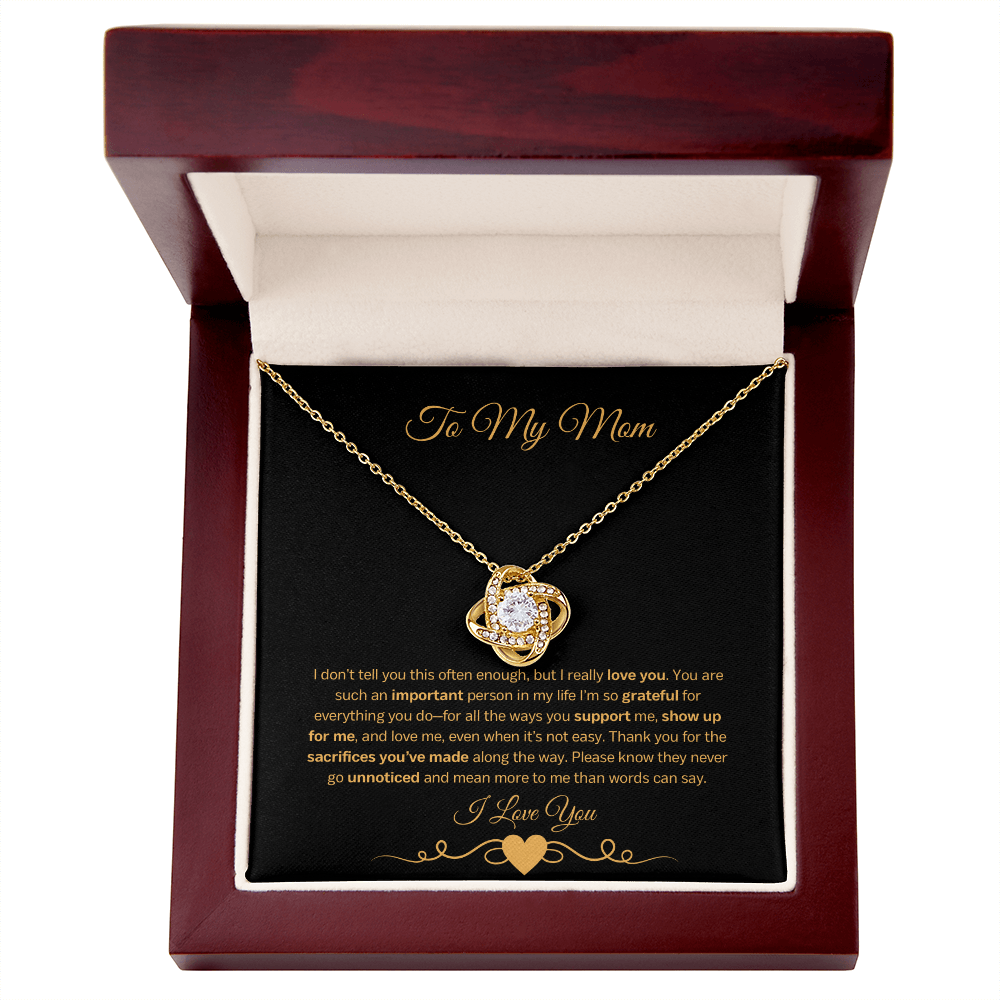 More Than a Card – A Heartfelt Mother's Day Gift Love Knot Necklace