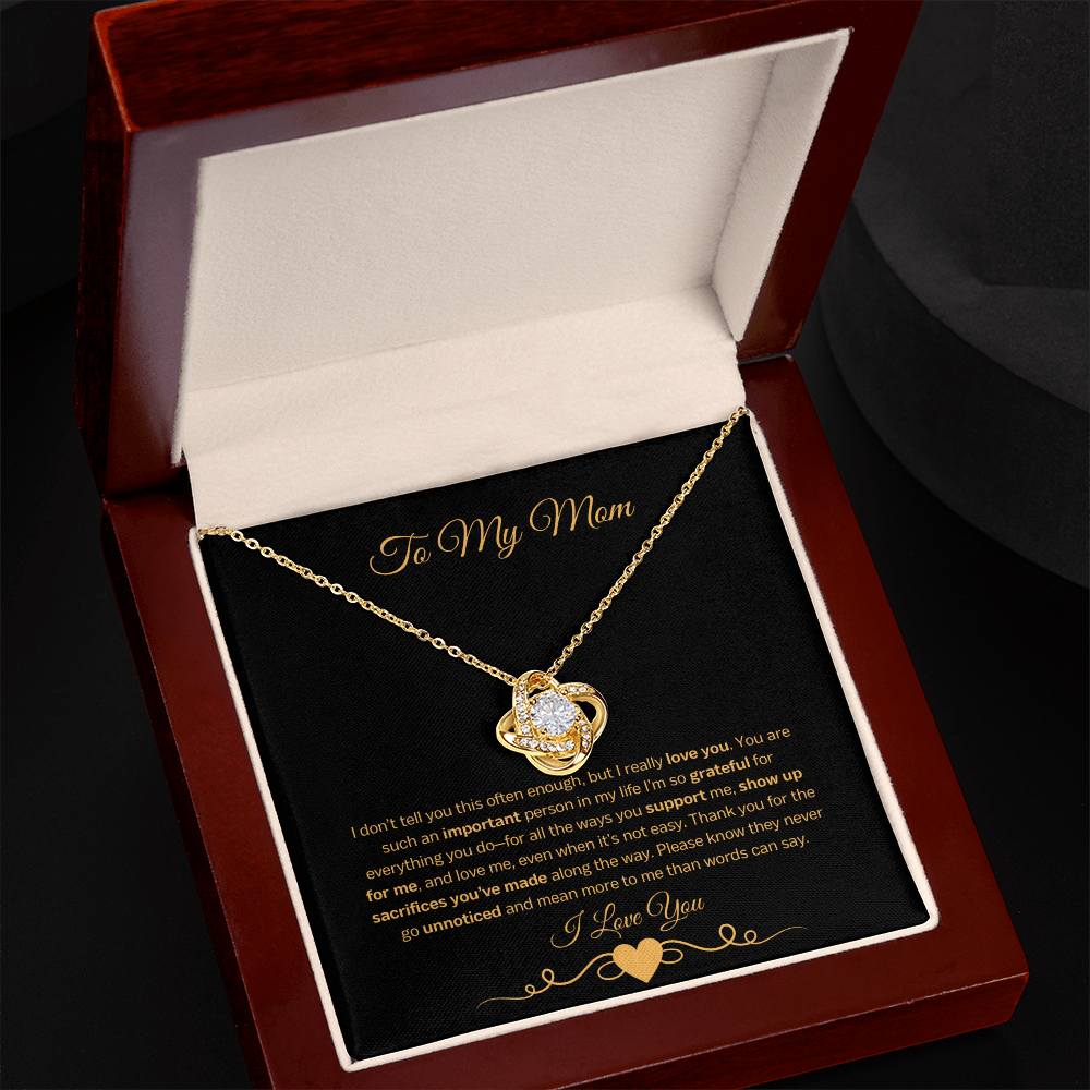 More Than a Card – A Heartfelt Mother's Day Gift Love Knot Necklace