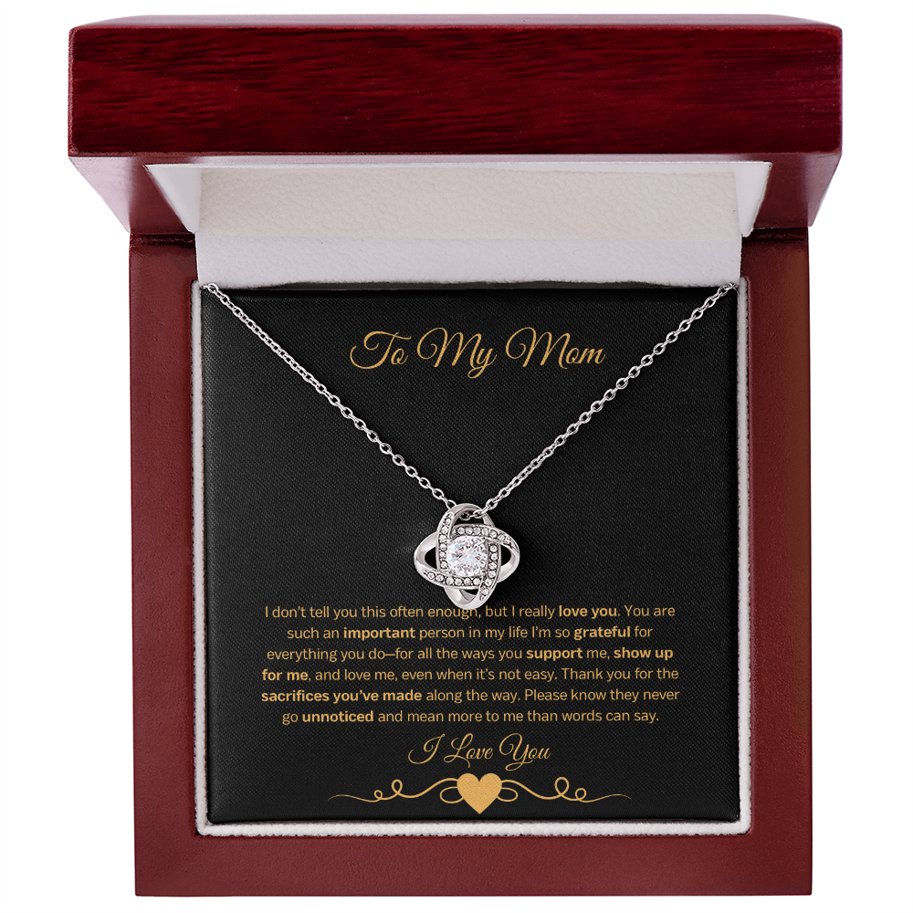 More Than a Card – A Heartfelt Mother's Day Gift Love Knot Necklace