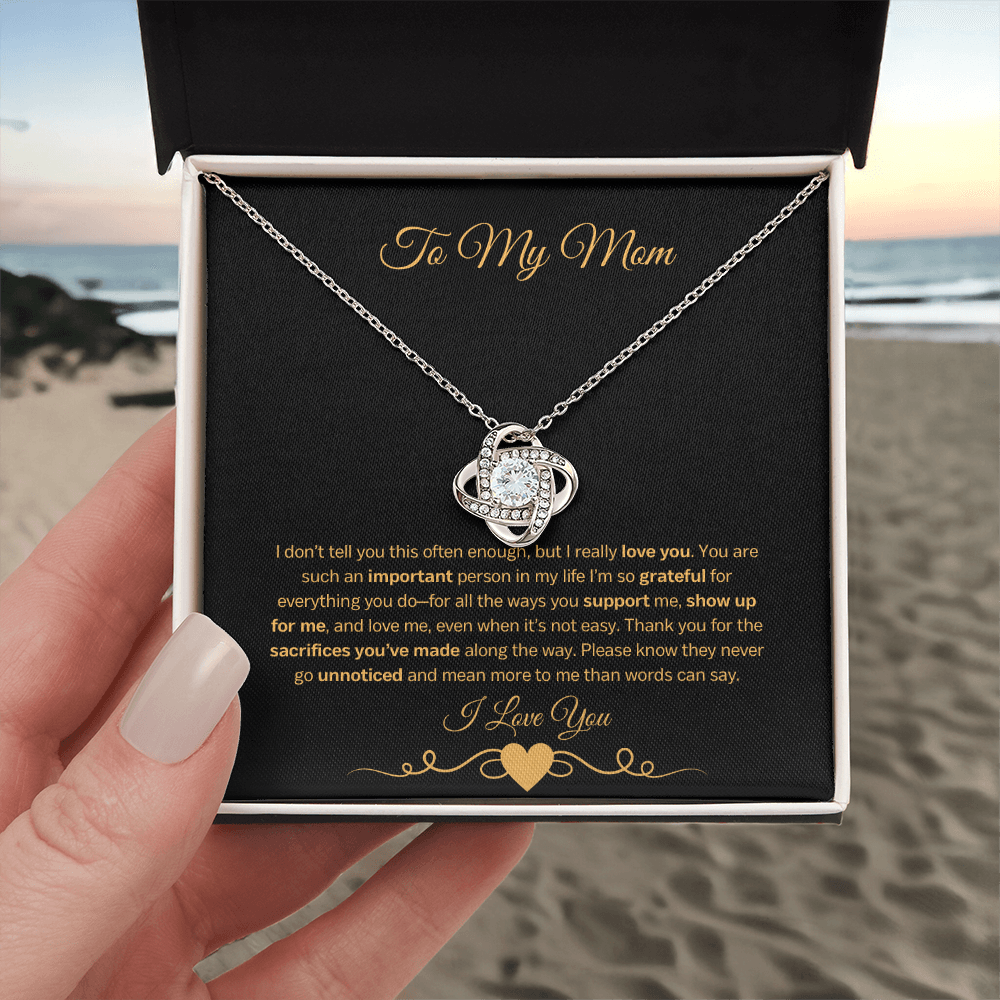 More Than a Card – A Heartfelt Mother's Day Gift Love Knot Necklace