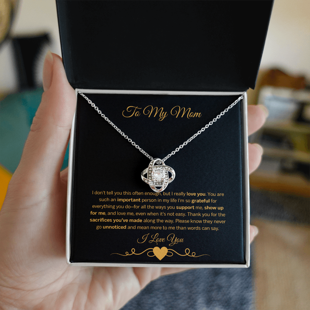 More Than a Card – A Heartfelt Mother's Day Gift Love Knot Necklace