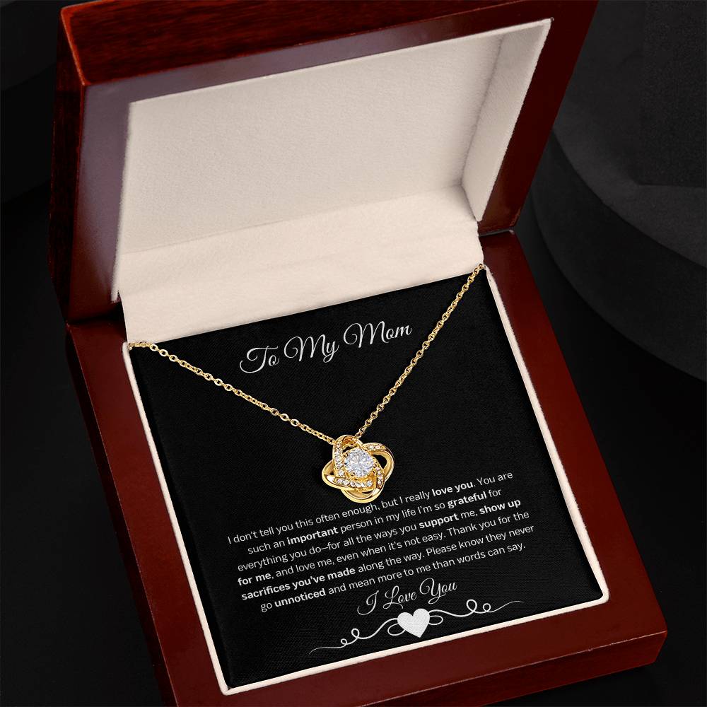 More Than a Card – A Heartfelt Mother's Day Gift Love Knot Necklace