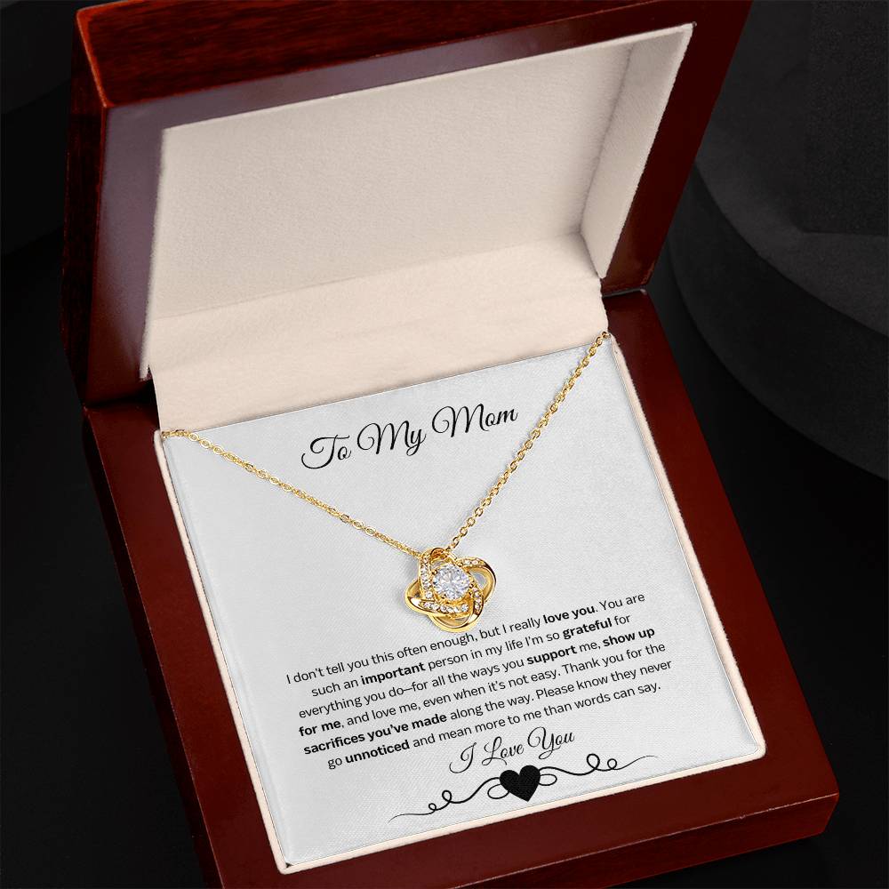 More Than a Card – A Heartfelt Mother's Day Gift Love Knot Necklace