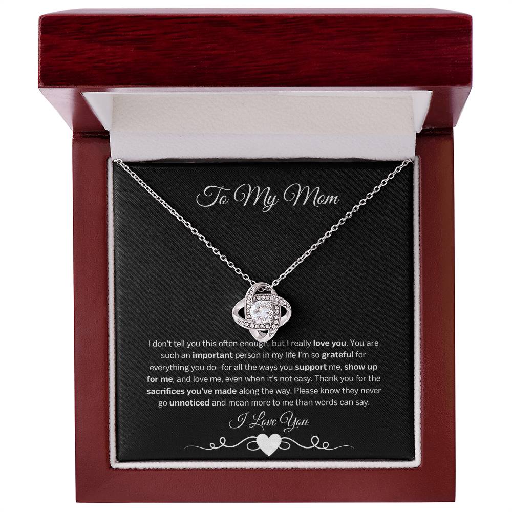 More Than a Card – A Heartfelt Mother's Day Gift Love Knot Necklace
