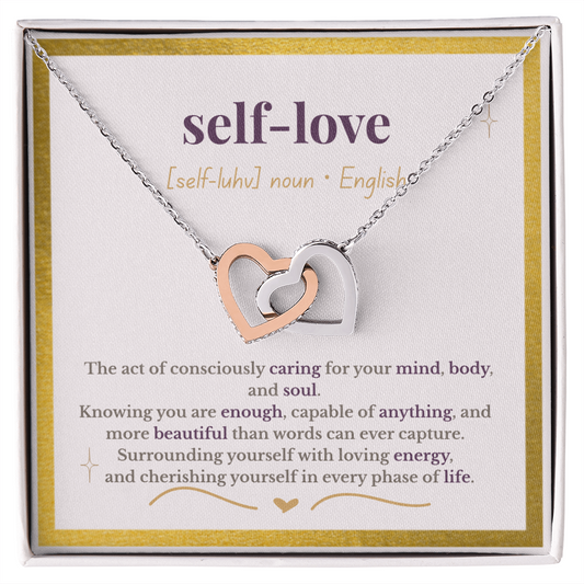 “The Definition of Self-Love” – Interlocking Hearts Necklace